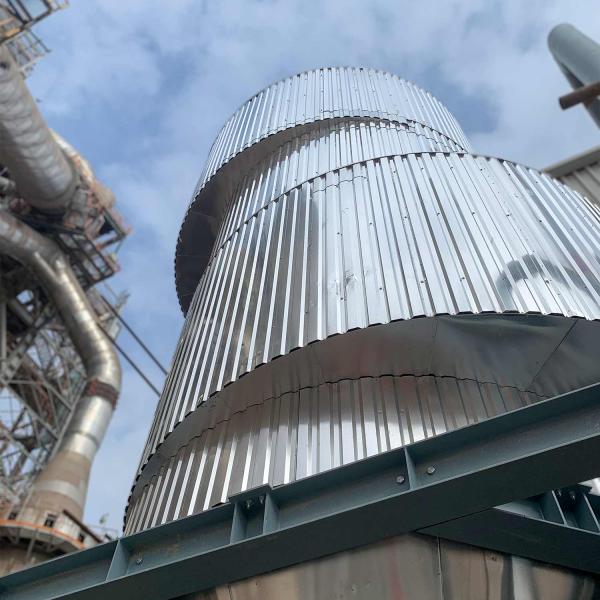 Cyclone insulation and cladding